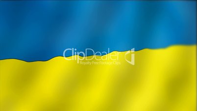 Ukraine - waving flag detail