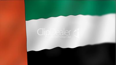 United Arab Emirates - waving flag detail