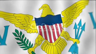 United States Virgin Islands - waving flag detail