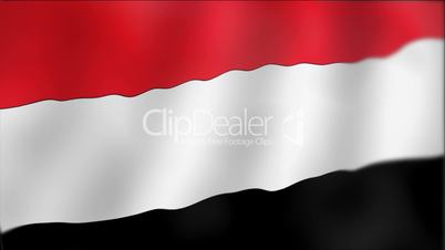 Yemen - waving flag detail