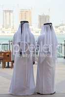 Two Anonymous Arab Men Looking At Construction of New Buidings