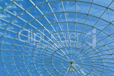 Sky Seen Through Modern Architecture Spiral or Round Window