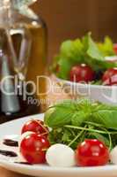 Tomato Mozarella Rocket Salad With Olive Oil and Balsmaic Vinega