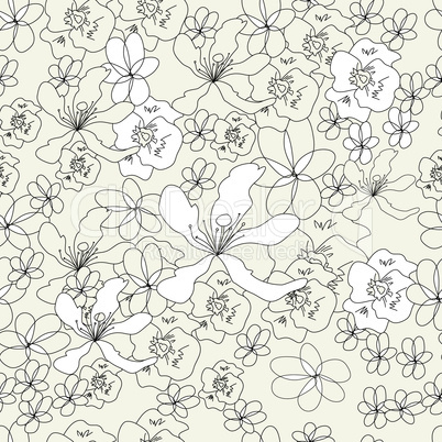 Seamless wallpaper with flowers