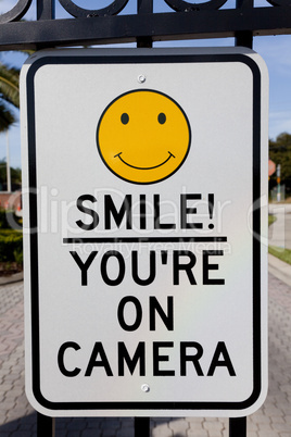Smile You're On Camera Security Sign