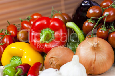 A Selection Of Fresh Raw Vegetables