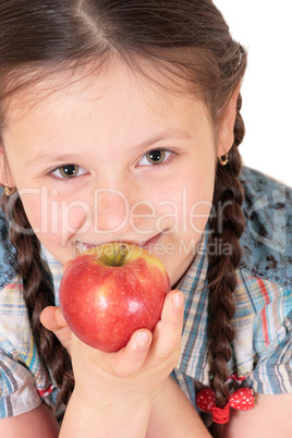 Mädchen mit Apfel