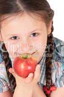 Mädchen mit Apfel