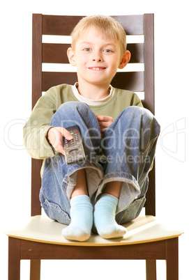 Boy with remote control