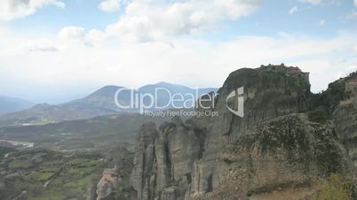 Time lapse clouds over Meteora
