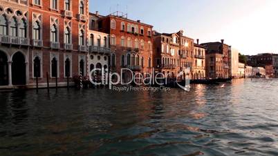 Venice, sea, gondola, sunset