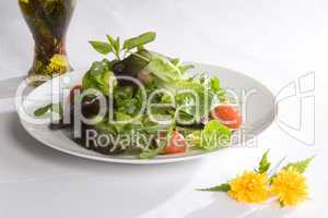 Salat mit Blume