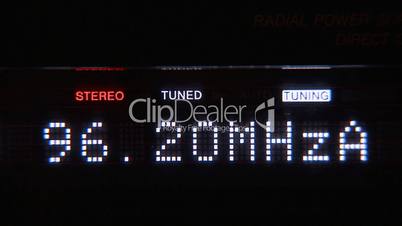Digital radio receiver tune dial panel