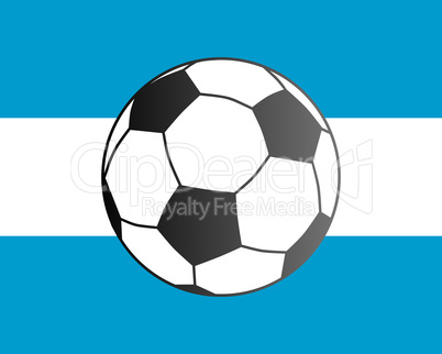 Fahne von Argentinien und Fußball