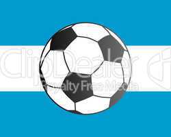 Fahne von Argentinien und Fußball