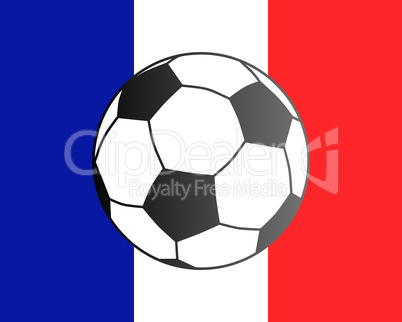 Fahne von Frankreich und Fußball