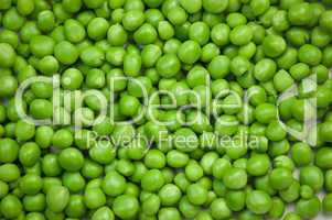 Background of green and round peas