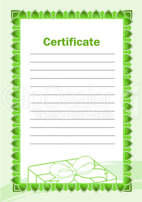 Blank Certificate