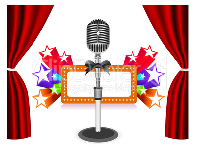 Curtains with microphone