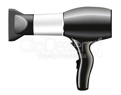 hair dryer grey - vector illustration