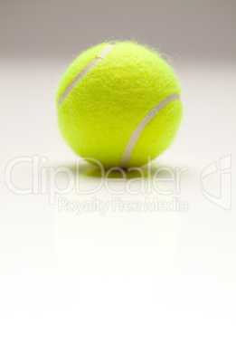 Single Tennis Ball on Gradation with Slight Reflection