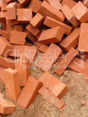 heap of red brick