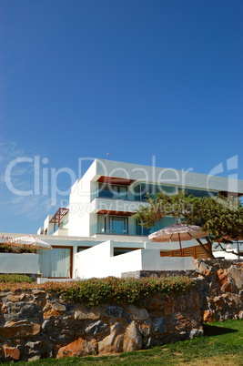 Modern villa of luxury hotel, Crete, Greece