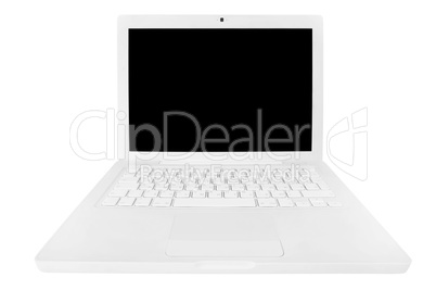 white laptop