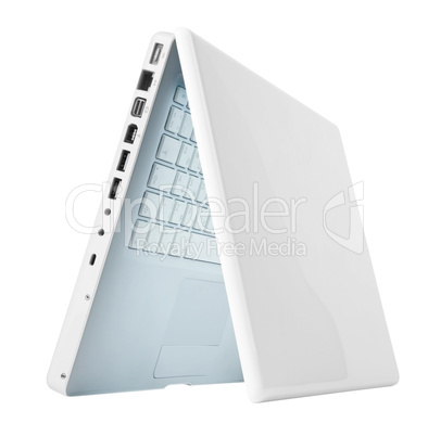 white laptop