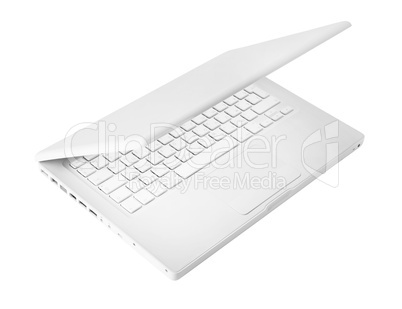 white laptop