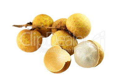 Longan, LamYai - thai fruit isolated on white