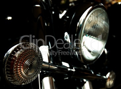 Chromed motorcycle headlights