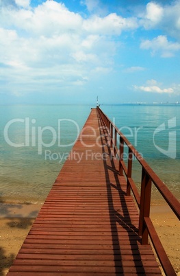 wooden pier.