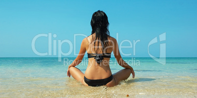 Beautiful women  on the beach