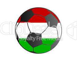 Fahne von Ungarn und Fußball