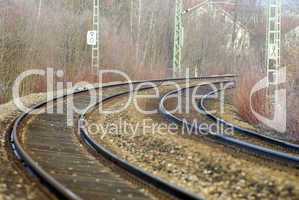Curved Railroad Track