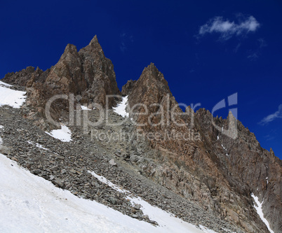 two mountain peaks