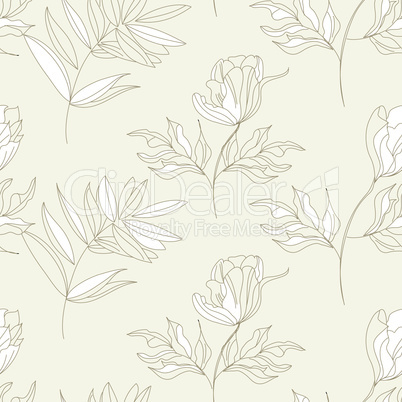 Flora seamless wallpaper
