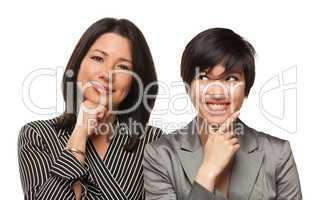 Attractive Multiethnic Mother and Daughter Portrait