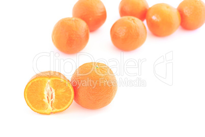 oranges on white