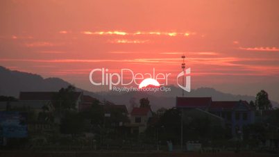 Time Lapse Sunset in a Vietnamese VillageTime Lapse Sunset in a Vietnamese Village
