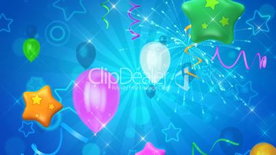 Balloons and stars background