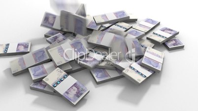UK pounds falling into pile