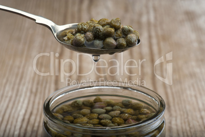 Capers On Spoon