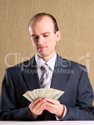 Businessman with money