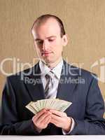 Businessman with money