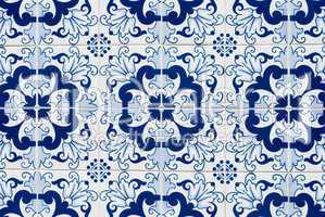 Traditional Portuguese glazed tiles