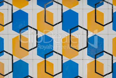 Traditional Portuguese glazed tiles