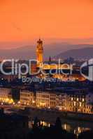 Florenz Palazzo Vecchio Abend - Florence Palazzo Vecchio evening 01