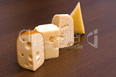 Row of cheeses